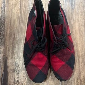 Bass plaid ankle boots